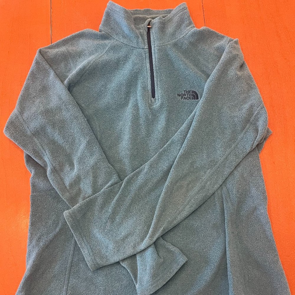 NORTH FACE Teal Quarter-Zip Fleece, size S